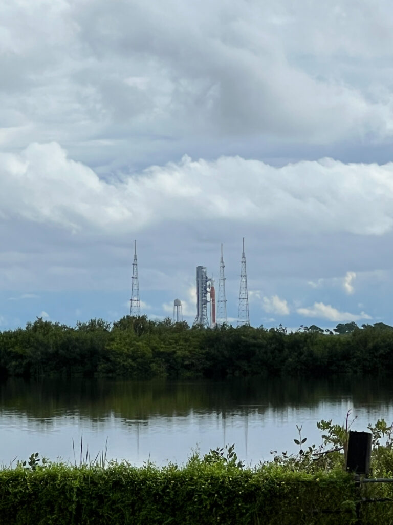 Artemis I on launch pad