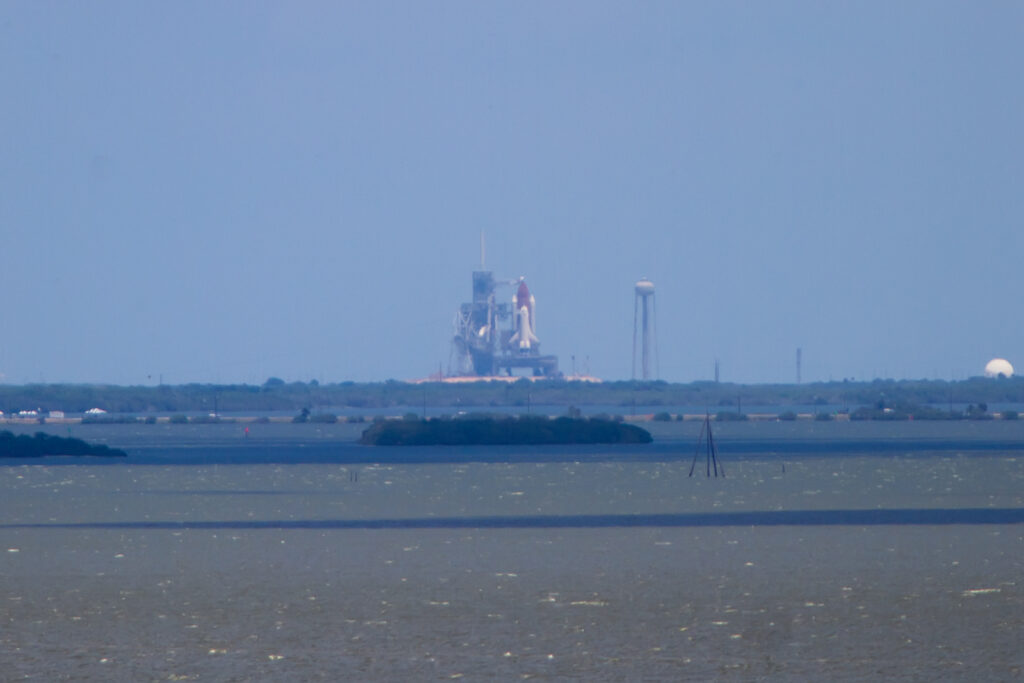 Space Shuttle Endeavor on launch pad