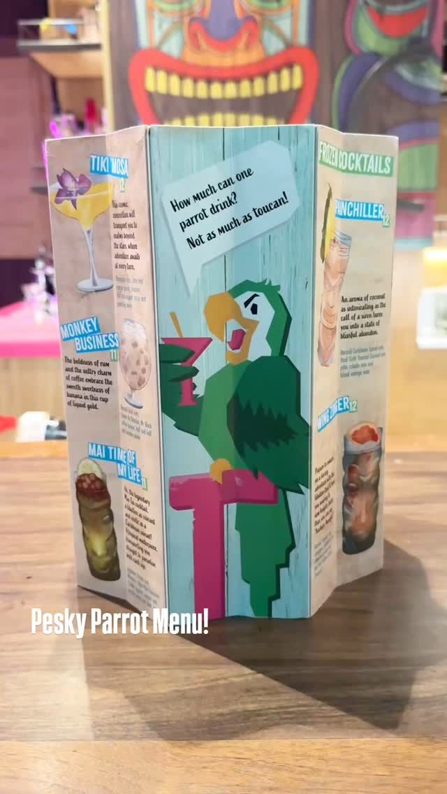 Pesky Parrot menu onboard @royalcaribbean Utopia of the Seas! 🚢🍹🦜

@royalcaribbean @utopiaoftheseasofficialrc
#peskyparrot #utopiaoftheseas #royalcaribbean #seeuscruise #cruise
